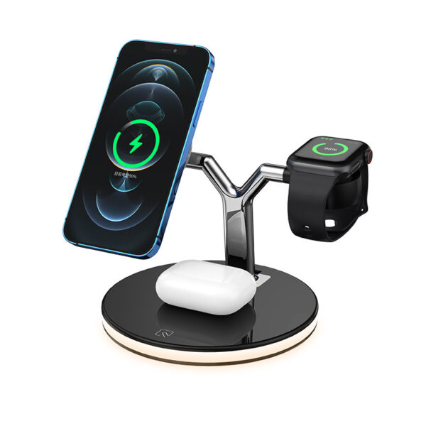 Compatible with Apple, 3 In 1 Magnetic Wireless Charger 15W Fast Charging Station For Magsafe Chargers - Image 8