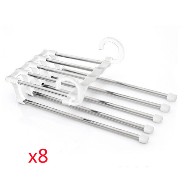 5 In 1 Wardrobe Hanger Multi-functional Clothes Hangers Pants Stainless Steel Magic Wardrobe Clothing Hangers For Clothes Rack - Image 5