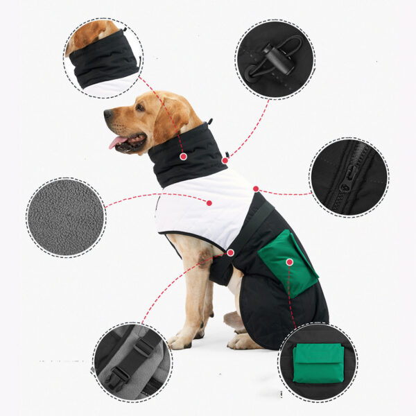 Pet Dog Clothes Winter Thickened Warm Dog Padded Winter Coat - Image 5