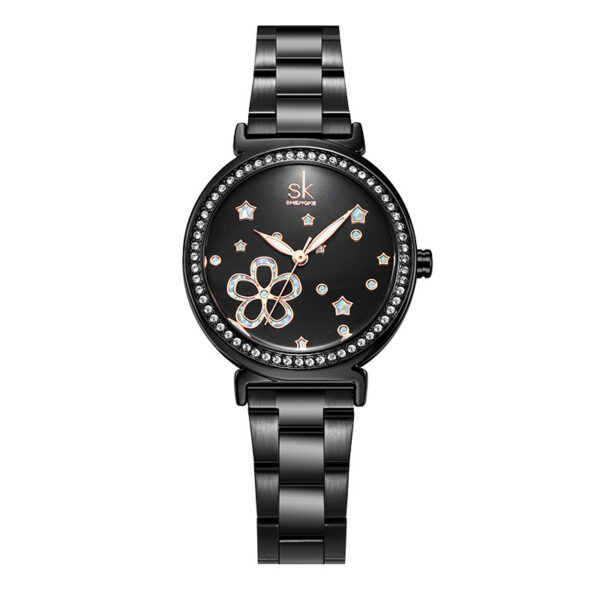 New Women's Steel Belt Diamond Quartz Watch - Image 2