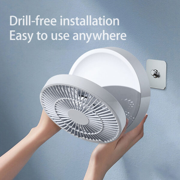Remote Control Portable Rechargeable Ceiling Usb Electric Folding Fan Night Light Air Cooler Home-appliance Home - Image 3