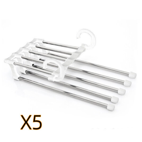 5 In 1 Wardrobe Hanger Multi-functional Clothes Hangers Pants Stainless Steel Magic Wardrobe Clothing Hangers For Clothes Rack - Image 7