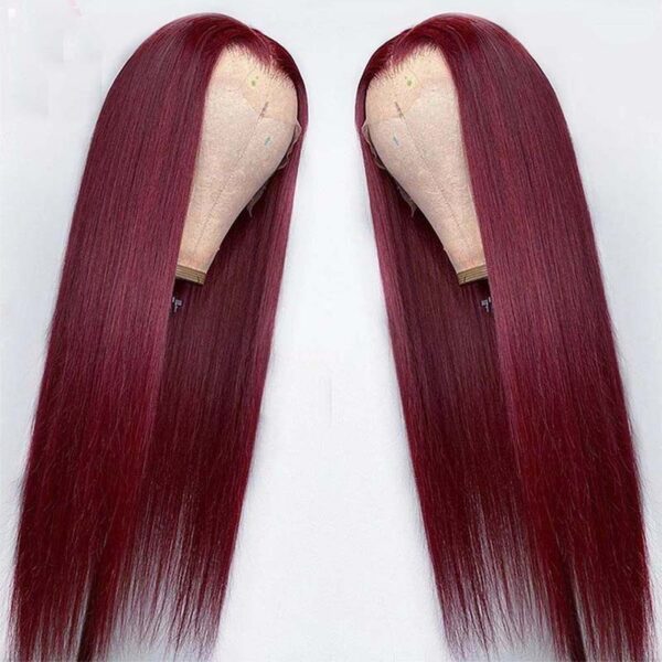 Full Headgear Long Straight Front Lace Wig Smooth Hair - Image 2