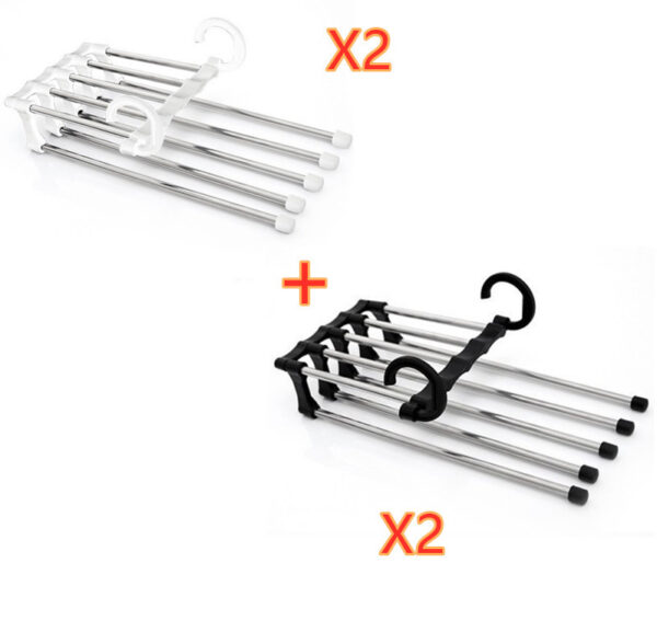 5 In 1 Wardrobe Hanger Multi-functional Clothes Hangers Pants Stainless Steel Magic Wardrobe Clothing Hangers For Clothes Rack - Image 6