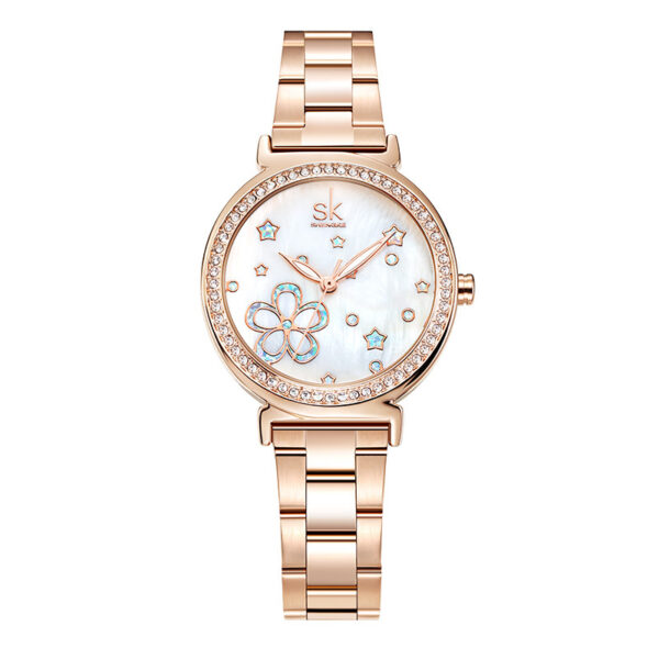 New Women's Steel Belt Diamond Quartz Watch - Image 6