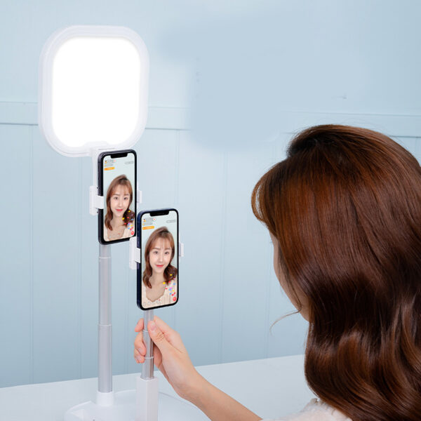 Mobile Phone Holder Retractable Wireless Live Broadcast Stand With Wireless Dimmable LED Beauty Fill Light - Image 3