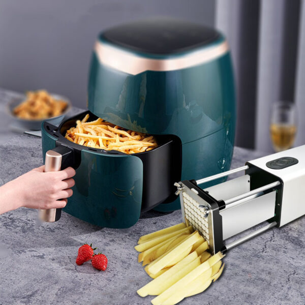 Kitchen Gadget Electric French Fry Cutter With Blades Stainless Steel Vegetable Potato Carrot For Commercial Household - Image 8