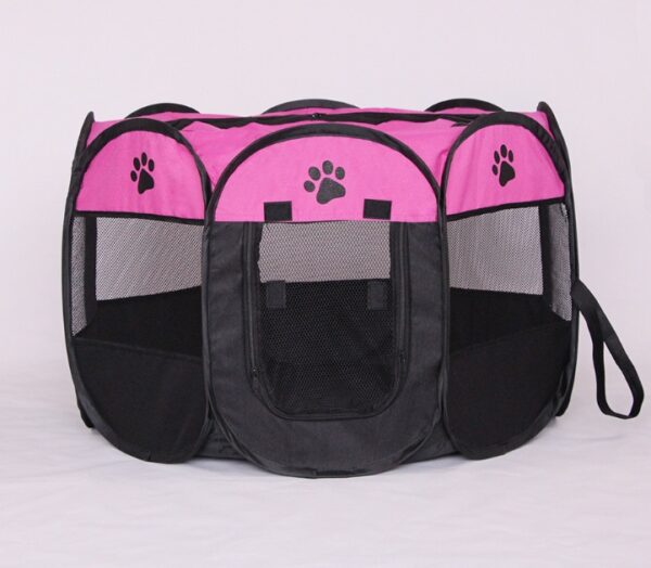 Fast folding octagonal pet fence, 600D Oxford cloth, waterproof and catching cat, dog cage, pet cage - Image 4