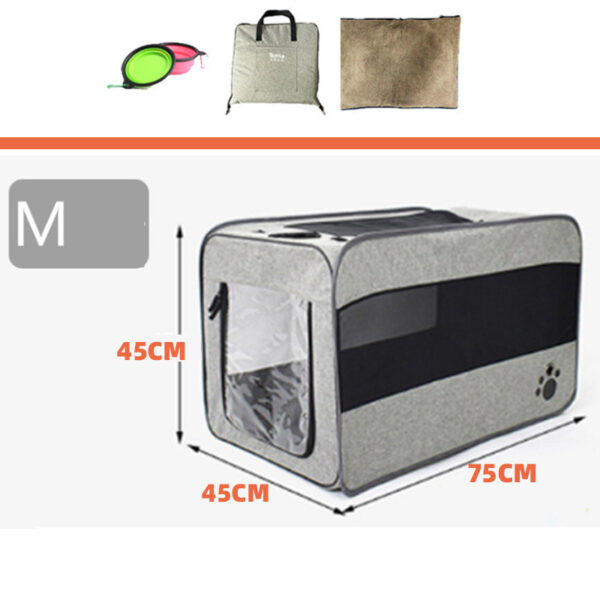 Pet Travel Carrier Bag Portable Pet Bag Folding Fabric Pet Carrier Travel Carrier Bag For Pet Cage With Locking Safety Zippers - Image 4
