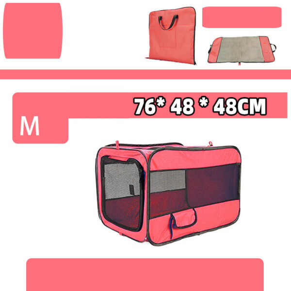 Pet Travel Carrier Bag Portable Pet Bag Folding Fabric Pet Carrier Travel Carrier Bag For Pet Cage With Locking Safety Zippers - Image 7