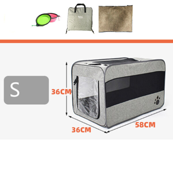 Pet Travel Carrier Bag Portable Pet Bag Folding Fabric Pet Carrier Travel Carrier Bag For Pet Cage With Locking Safety Zippers - Image 3